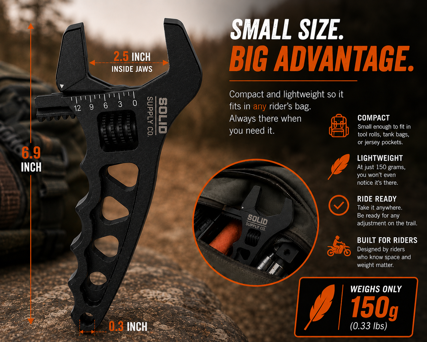 Lightweight ADV Moto Wrench